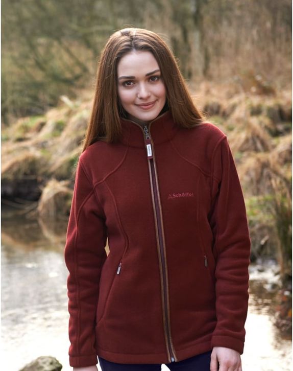 Schoffel Burley Fleece Jacket- Ruby