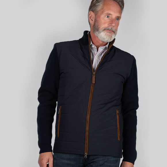 Schoffel Hybrid Aerobloc Jacket: Navy