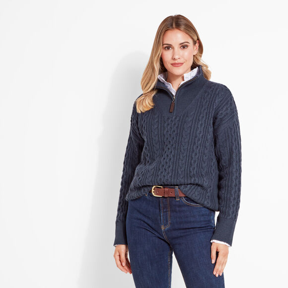Schoffel Settle Quarter Zip: Slate Navy