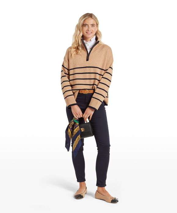 Schoffel Sandsend 1/4 zip Jumper: Warm Sand