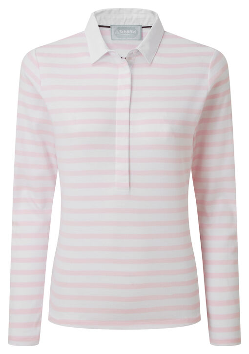 Schoffel Sunny Cove Shirt: Pale Pink Stripe