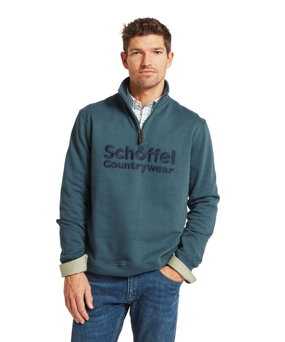 Schoffel Bude Sweatshirt: Deep Ocean Blue