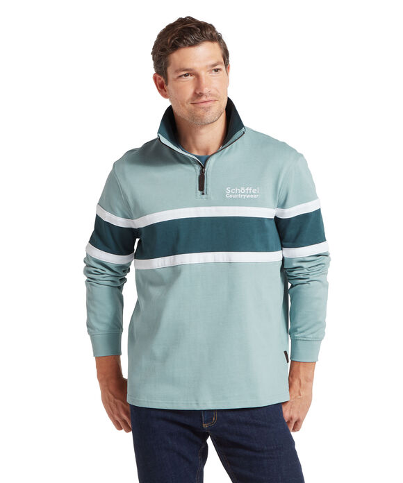 Schoffel Exmouth Heritage Quarter Zip: Powder Blue