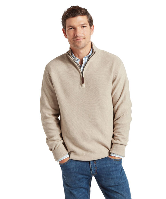 Schoffel Porthleven 1/4 Zip Jumper: Oat