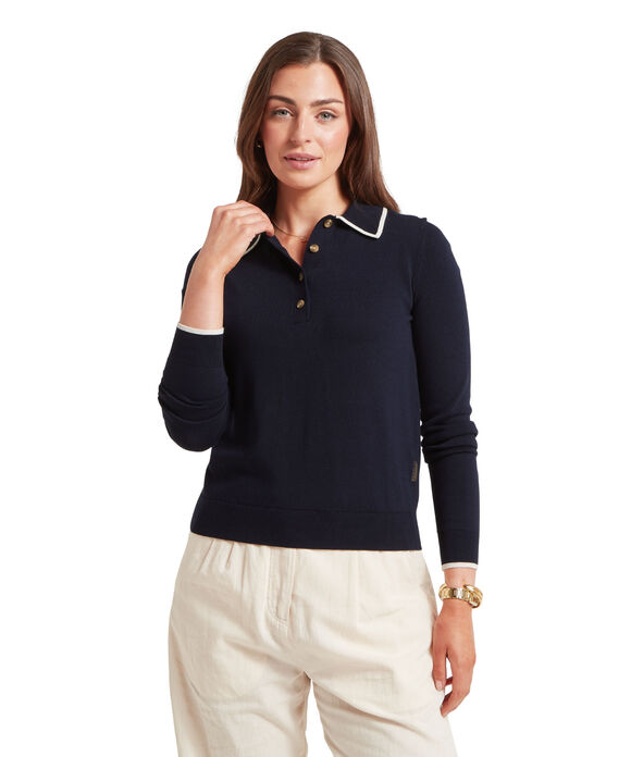 Schoffel Portloe Jumper: Navy/ Dove