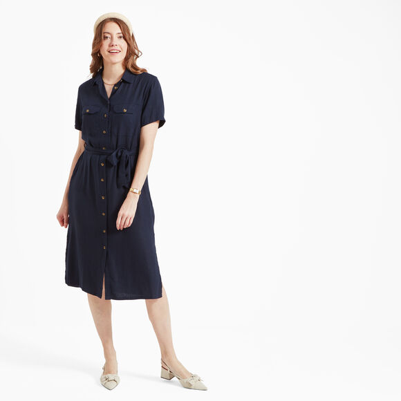 Schoffel Daisy Linin Dress: Navy